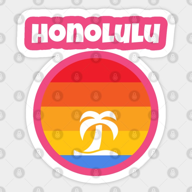 Honolulu Hawaii Tropical Paradise Sticker by jutulen
